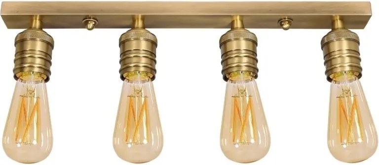 Plafoniera cu 4 surse de lumina din alama personalizabila Vesta