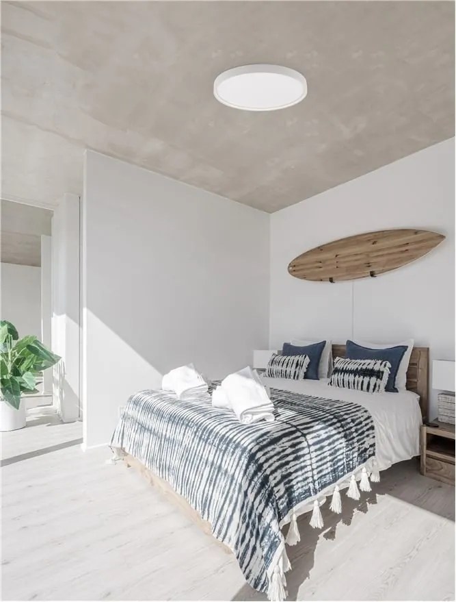 Plafoniera LED dimabila design circular OLAF alba 45cm