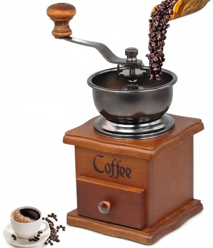 Rasnita manuala de cafea RETRO BRASIL, 10x17cm