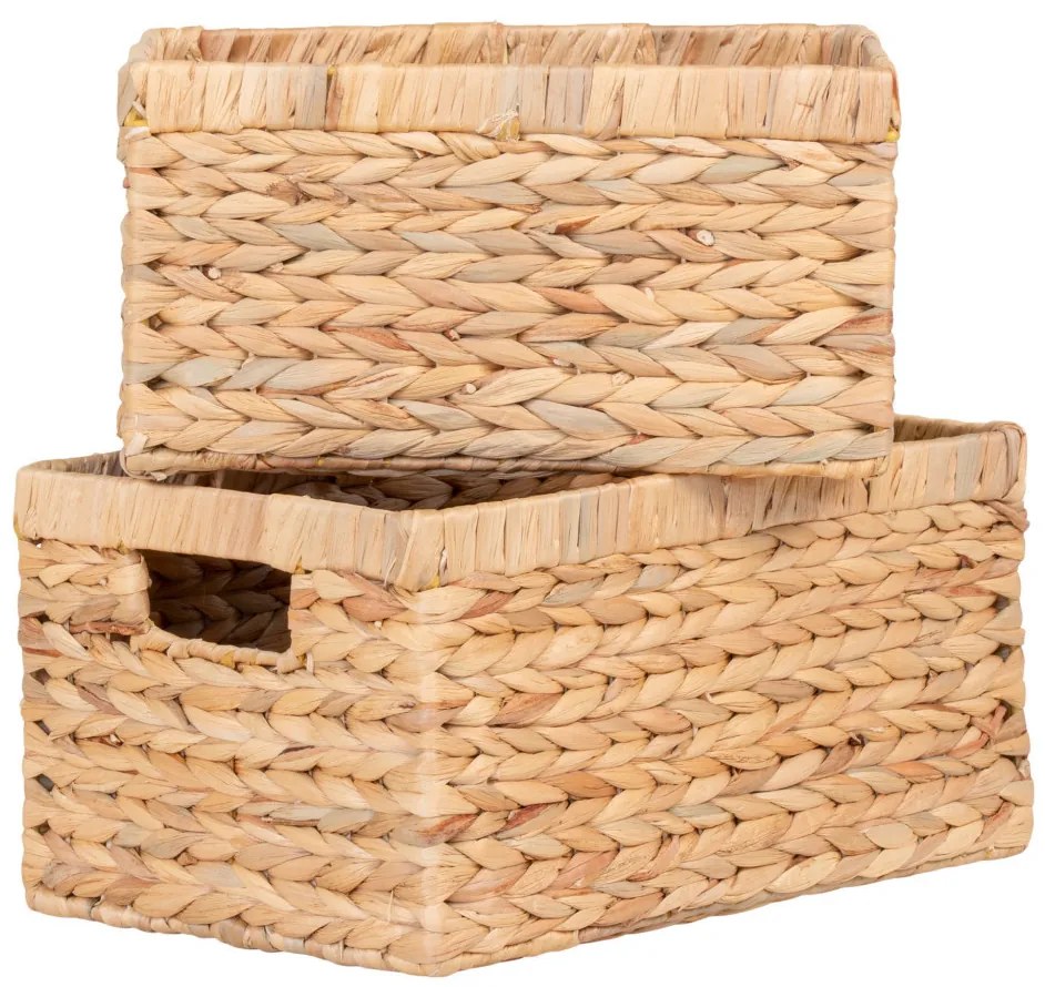 Coșuri Passo, hiacint de apă, natural, 2 buc