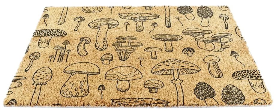 Covoraș de intrare din fibre de nucă de cocos 60x90 cm Mushrooms – Artsy Doormats