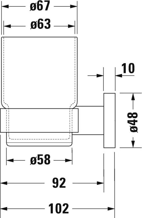 Duravit D-Code Pahar, dreapta