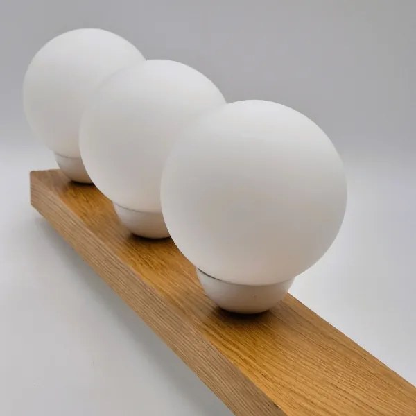 Lustră aplicată MATTE 2xE27/15W/230V + 3xG9/5W/230V alb/stejar