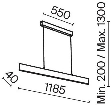 Lustra LED design tehnic Step alb