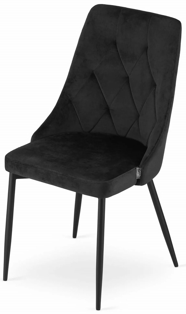 OFERTA Scaun de dining din catifea neagra IMOLA II. calitate secundara