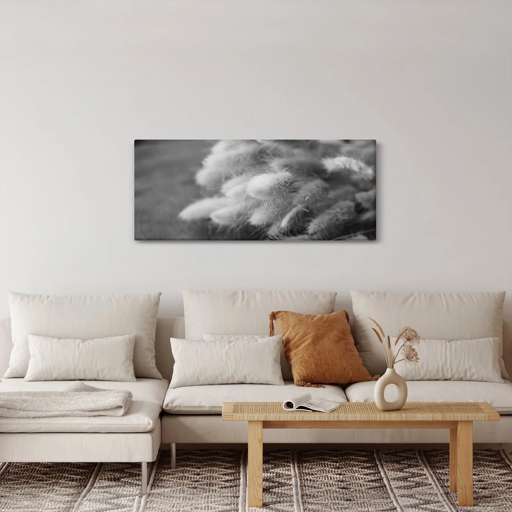 Tablou - iarbă de coadă de iepure pe masă (120x50 cm)