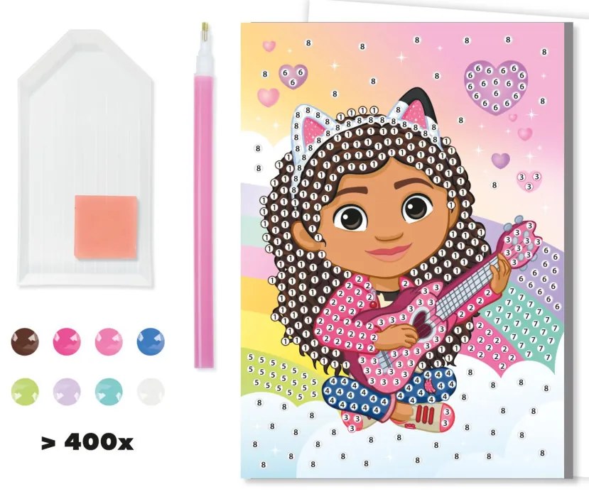 Gabby's Dollhouse Music card de pictură cu diamante