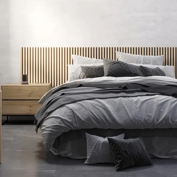 Set de 4 panouri acustice de placare DANVIKEN, 60 x 60 cm, stejar