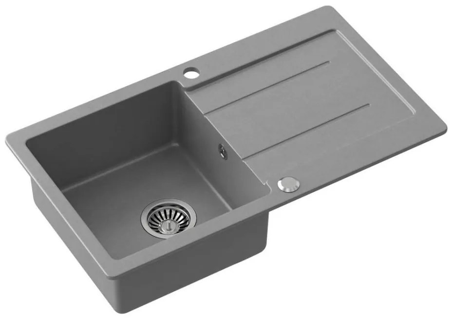 Samona - Chiuvetă de bucătărie SAMONA 77 x 44 cm, granit, gri