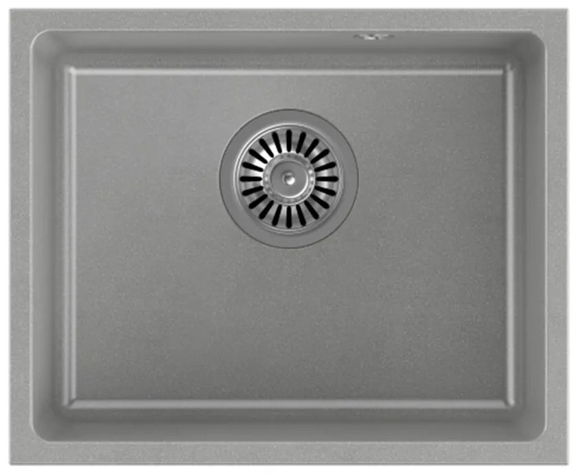 Chiuveta compozit sub blat Quadron Pop Alec 40 gri - inox 46x38 cm