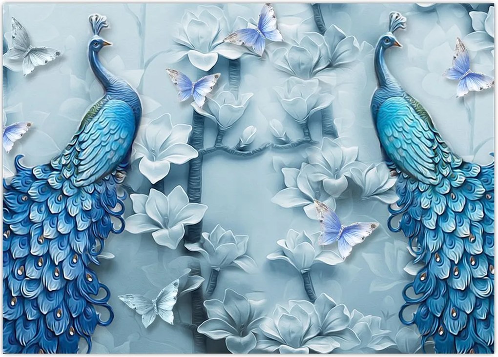 Tablou cu păuni (70x50 cm)