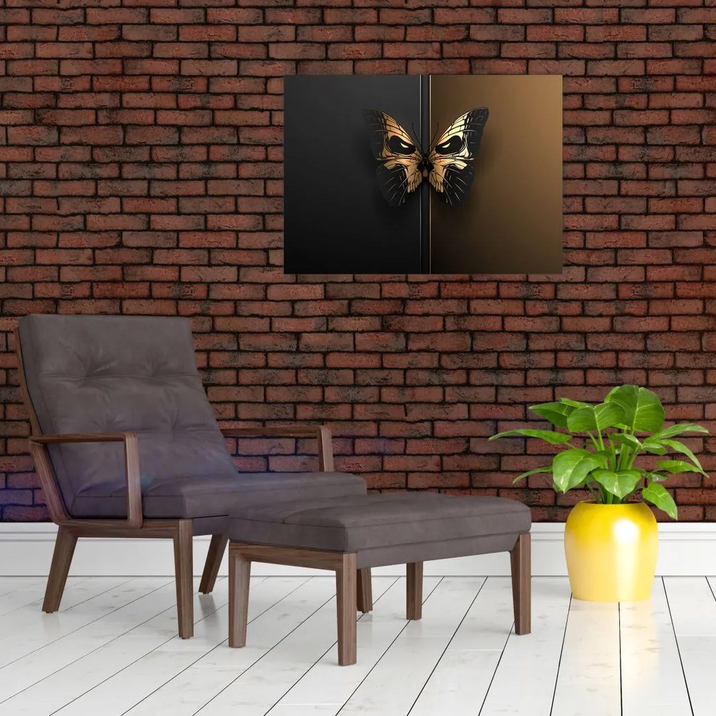 Tablou pe sticlă - Fluturele morții (70x50 cm)
