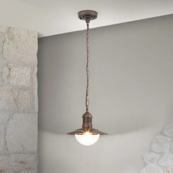 Brilagi - Lampă suspendată de exterior MOLDE 1xE27/60W IP44 bronz/patină