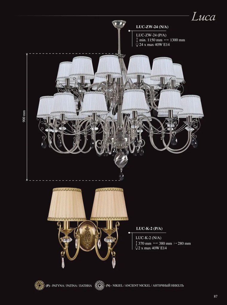 Candelabru 6 brate design clasic realizata manual, Cristal Swarovski Luca