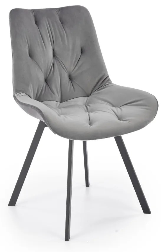 Scaun catifea K519 velvet gri