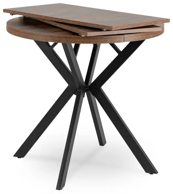 JAKS Masa rotundă extensibilă 80 - 160 cm stejar rustic Dorian