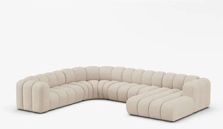 Canapea panoramica Lupine boucle Baloo L370 cm