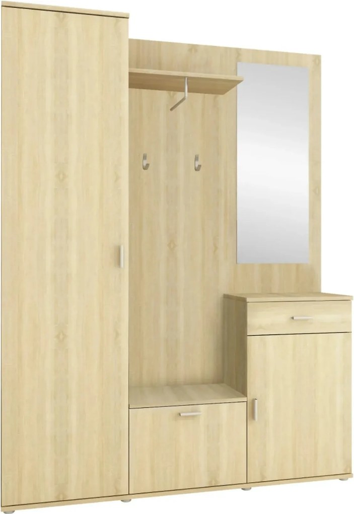 Mobilier hol AMALIA, stejar sonoma, PAL melaminat, 144x32x188 cm