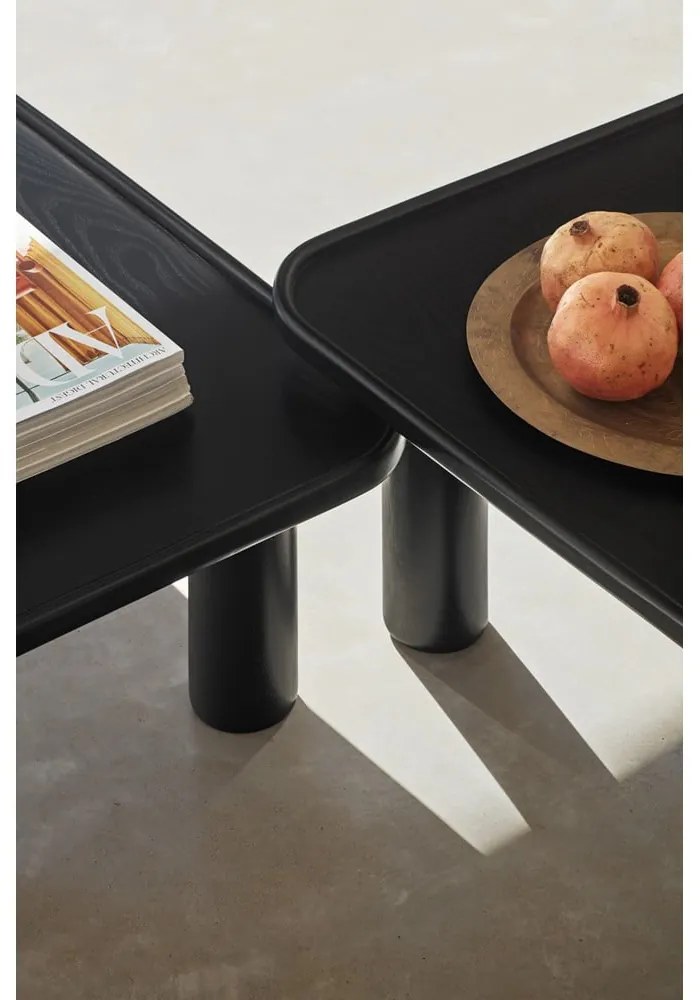 Set 2 măsuțe auxiliare Teulat Nest, negru