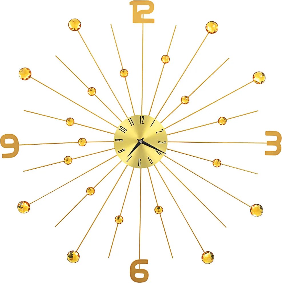 vidaXL Ceas de perete, auriu, 70 cm, metal