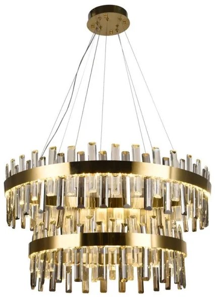 Lustră LED de cristal dimabilă pe cablu LED/190W/230V + telecomandă