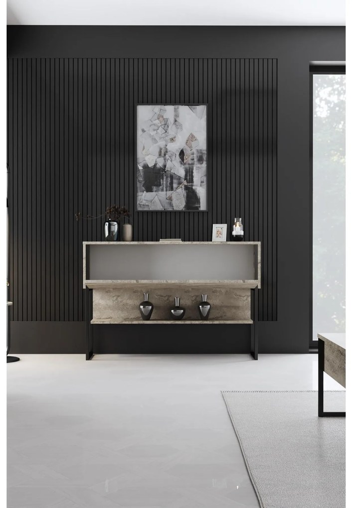 Mobilier living Luna set (Travertin + Negru) . 1102331
