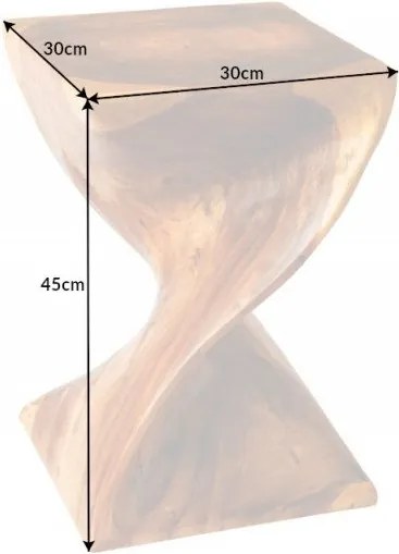 Masuta auxiliara design unicat Helix 30cm natur