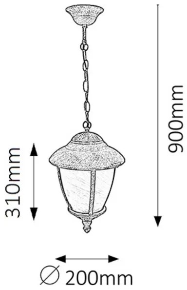 Rabalux 8479 - exterior Lustra MADRID 1xE27/60W/230V