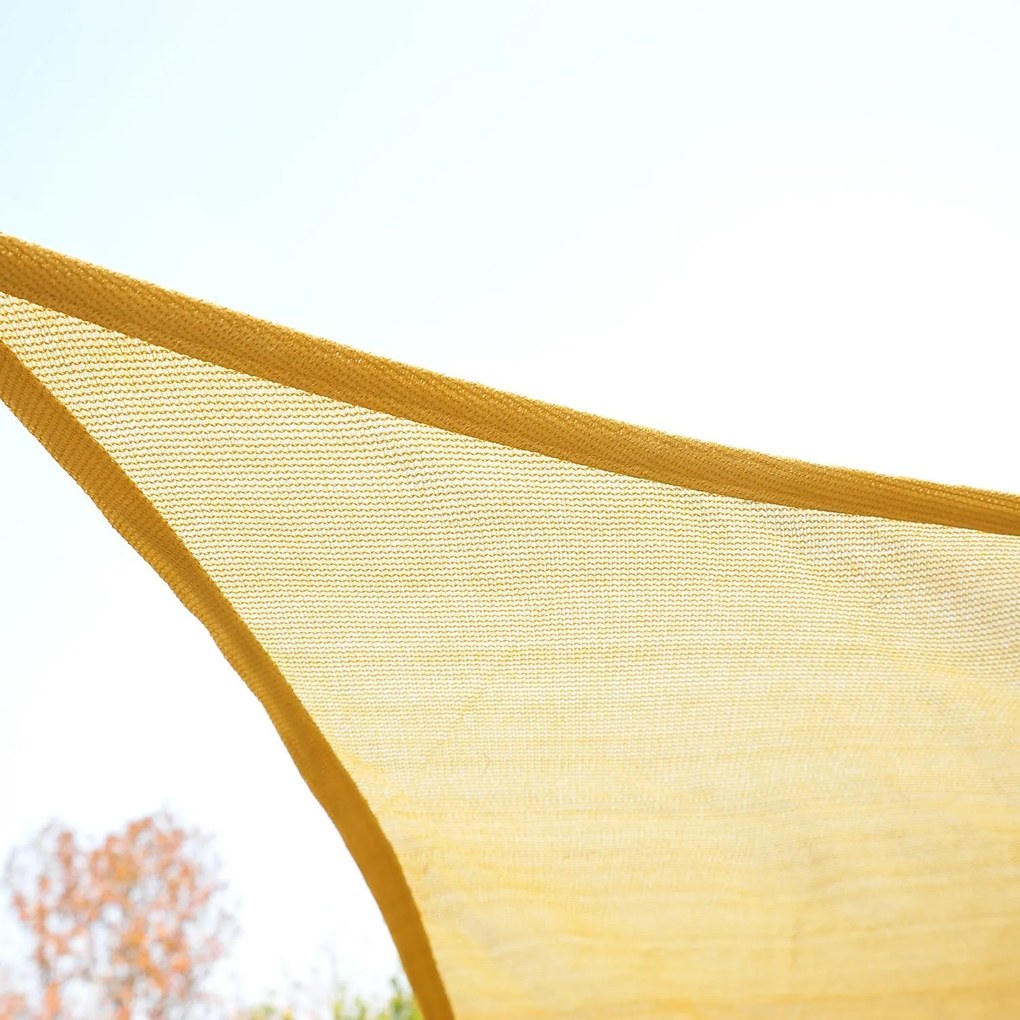 Outsunny Tendone parasole rettangolare in HDPE, sabbia, 3x4m