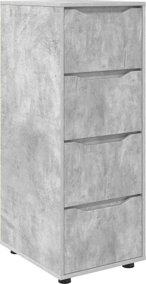 vidaXL Dulap de depozitare Gri din beton 40 x 48 x 105 cm