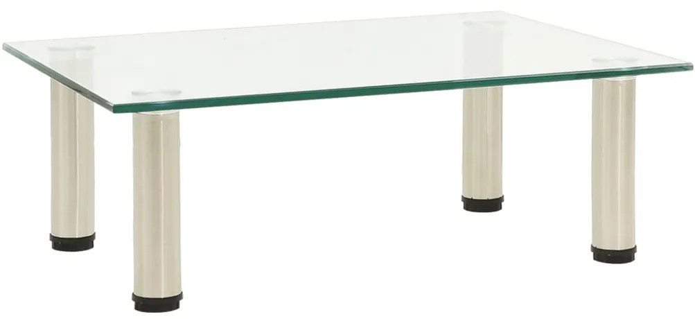 vidaXL Suport TV, transparent, 40 x 35 x 17 cm, sticlă securizată