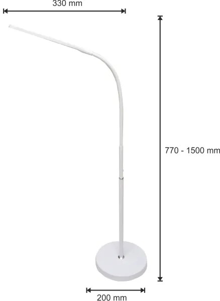 Lampă LED dimabilă 3 în 1 DARA LED/10W/230V 3000/4000/6000K CRI 90 alb
