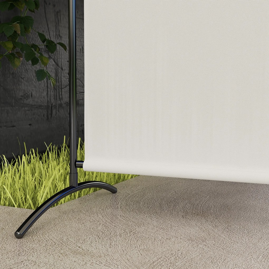 Outsunny Paravan exterior cu panou unic, separator de încăpere de 180H cm cu protecție UV30+, Bej | Aosom Romania