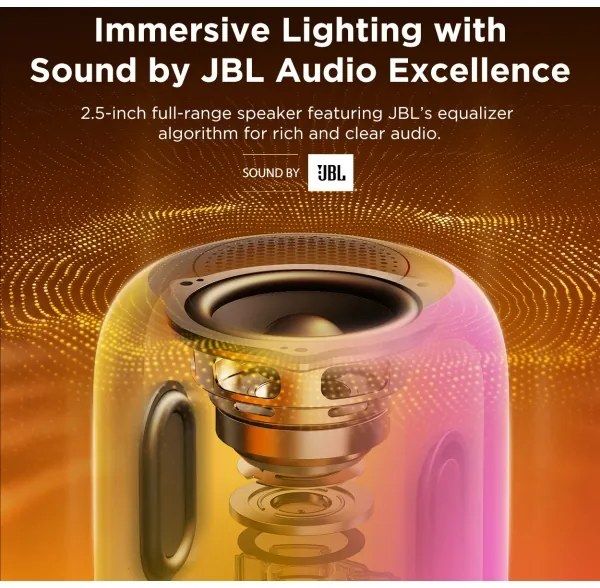 Govee - Lampă de masă LED RGBW reglabilă cu difuzor, 36W/12V, Wi‑Fi