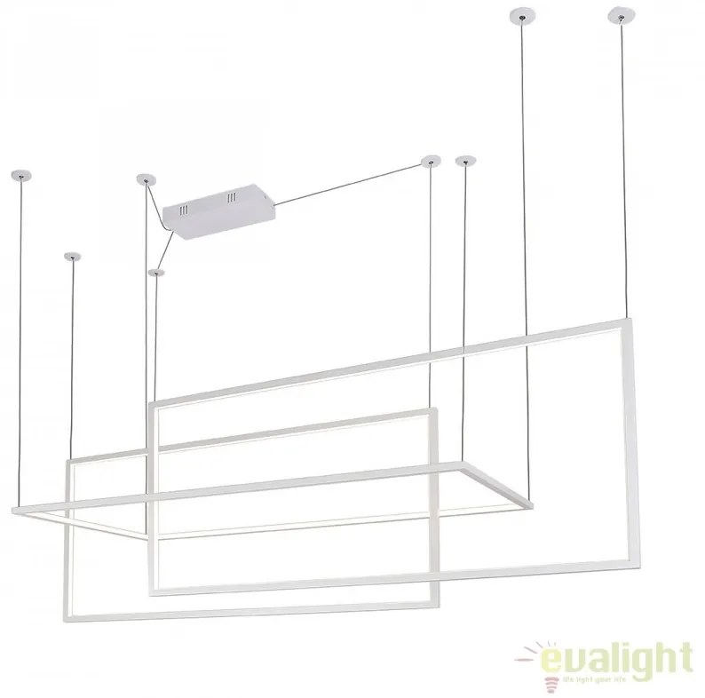 Lustra LED XXL suspendata design modern GEOMETRIC alba P0272 MX