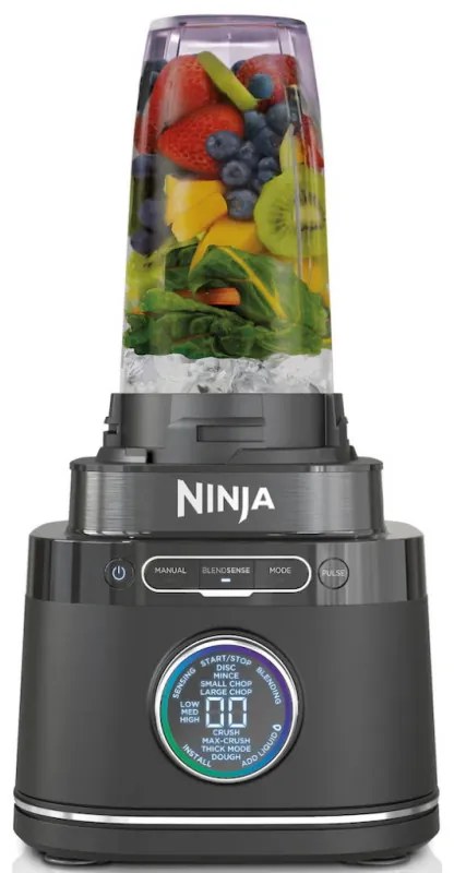 Blender 3in1 Ninja TB401EU, 1200W, 2.1 L, 10 viteze + moduri, Timer, LED, Tehnologie BlendSense, Fara BPA, Negru