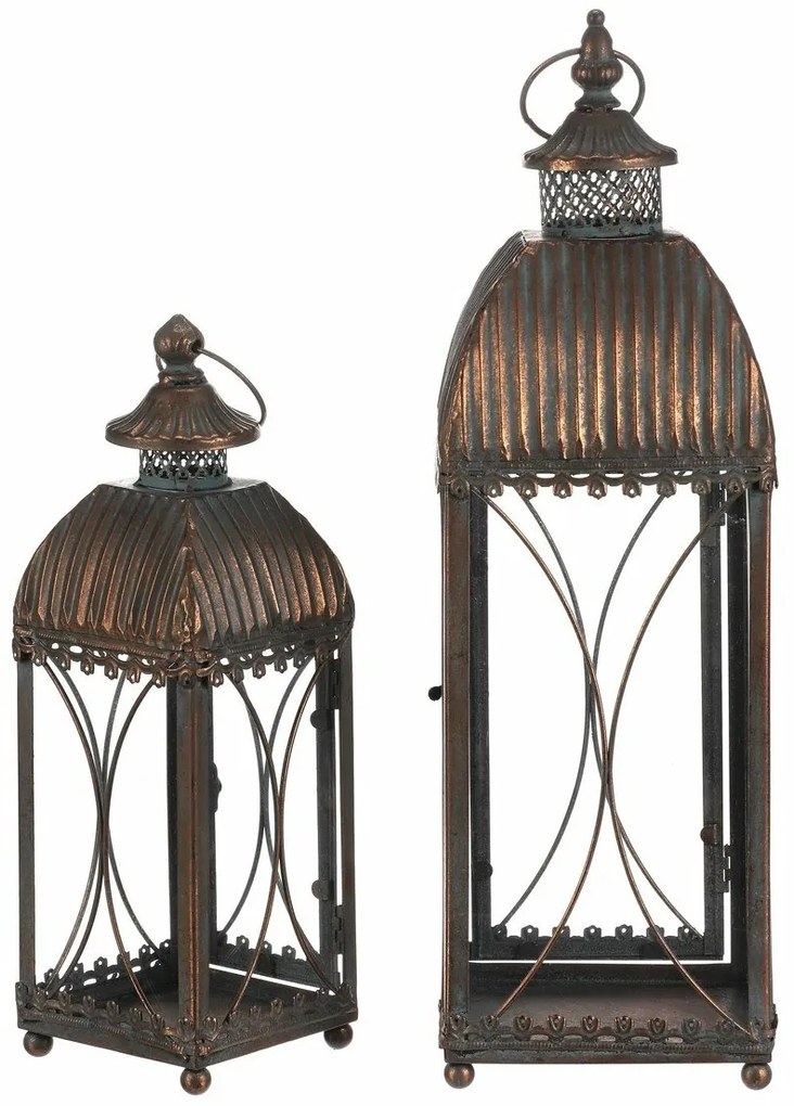 Set de felinare metalice Romance, 2 buc., cupru