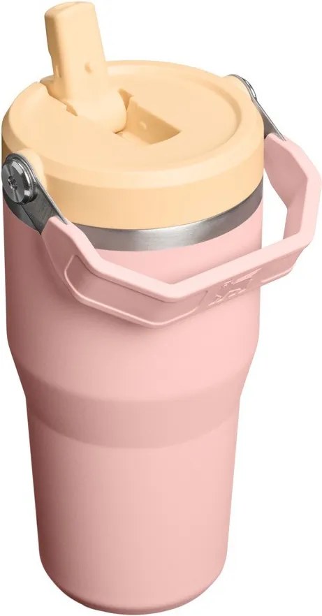 Termos piersică din oțel inoxidabil 600 ml IceFlow™ Flip Straw 2.0 Tumbler Peach Rose – Stanley
