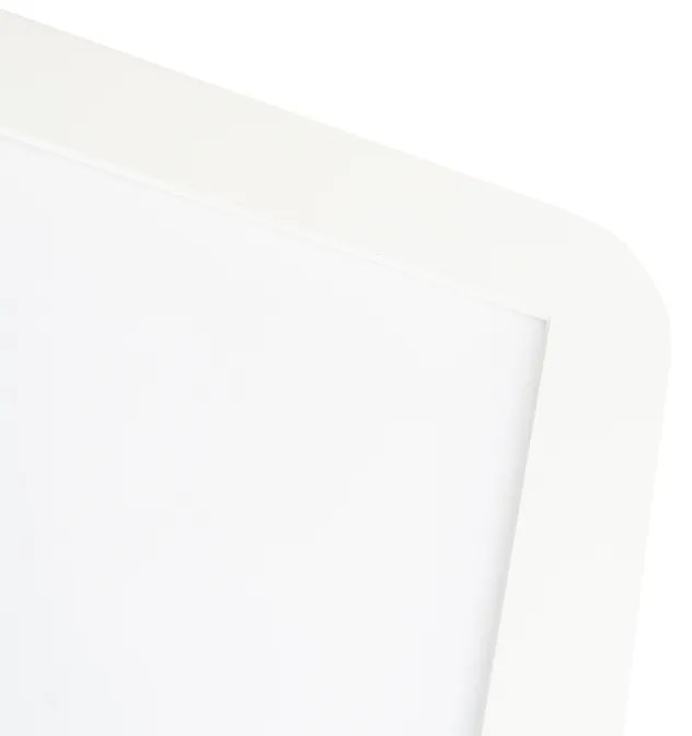 Plafoniera alba 40 cm patrata incluzând LED cu dimmer 3 trepte IP44 - Steve