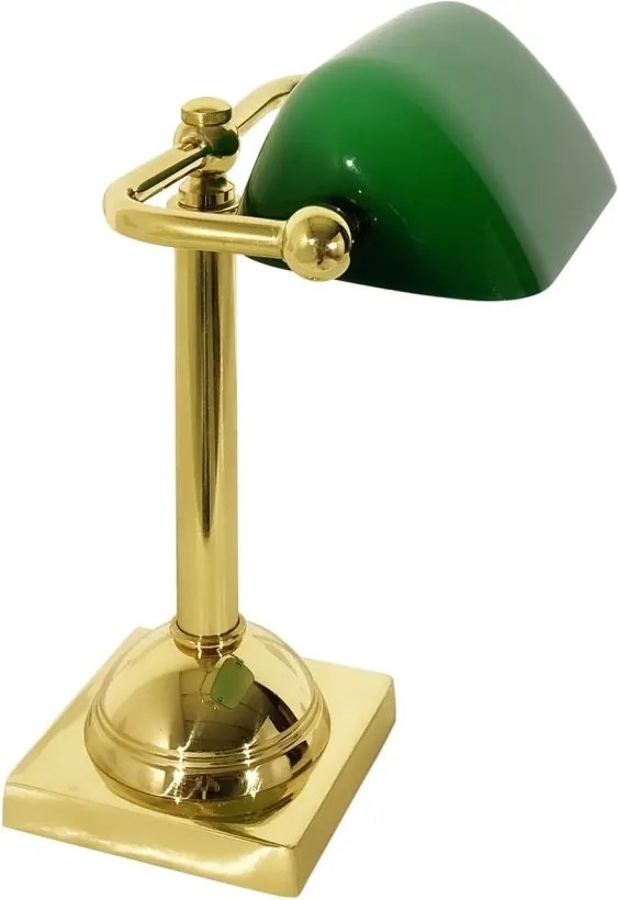Lampa de birou din alama design clasic Compact Banker