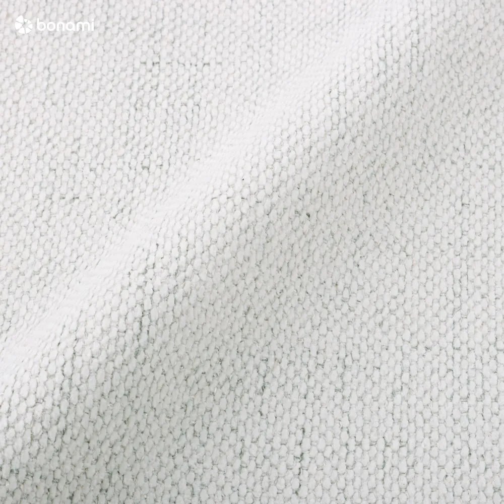 Pat matrimonial crem tapițat cu spațiu de depozitare cu somieră 200x200 cm Lupine – Micadoni