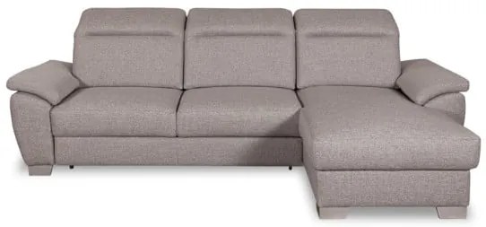 Coltar Extensibil Cu Insula Dreapta Dax, 5 Locuri, Lada De Depozitare, Gri, 299 Cm