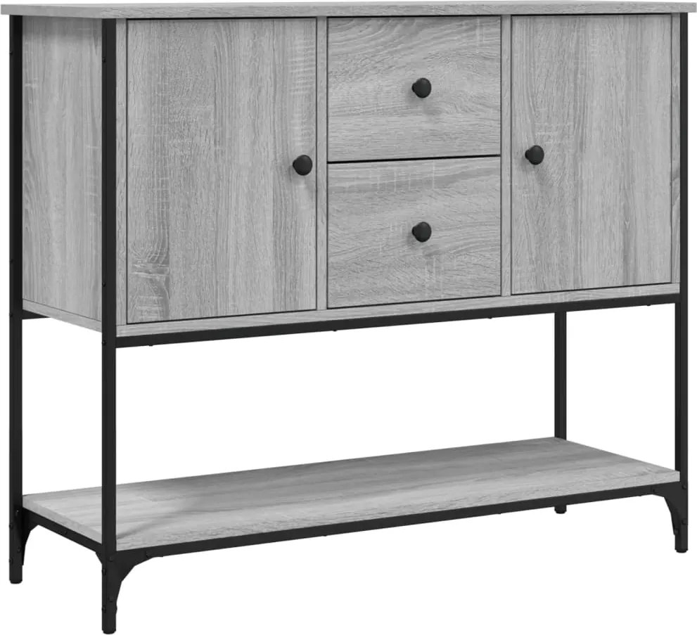 vidaXL Servantă, gri sonoma, 100x36x85 cm, lemn compozit