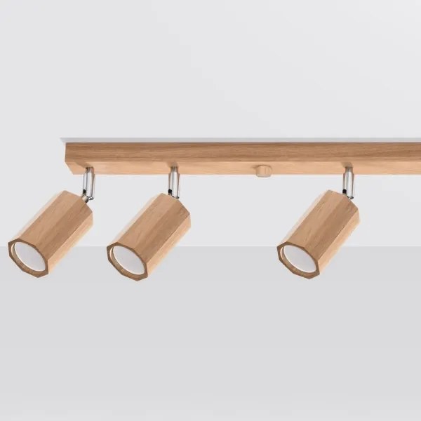 Spot ZEKE 6xGU10/40W/230V stejar Sollux SL.1032