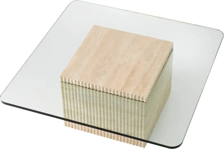 Masuta LUX realizata manual din travertin Brindisi