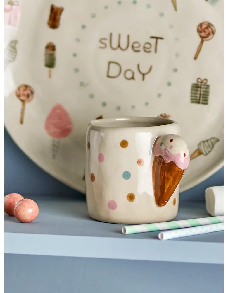 Cană pentru copii bej din ceramică 255 ml Creamy – Bloomingville Mini