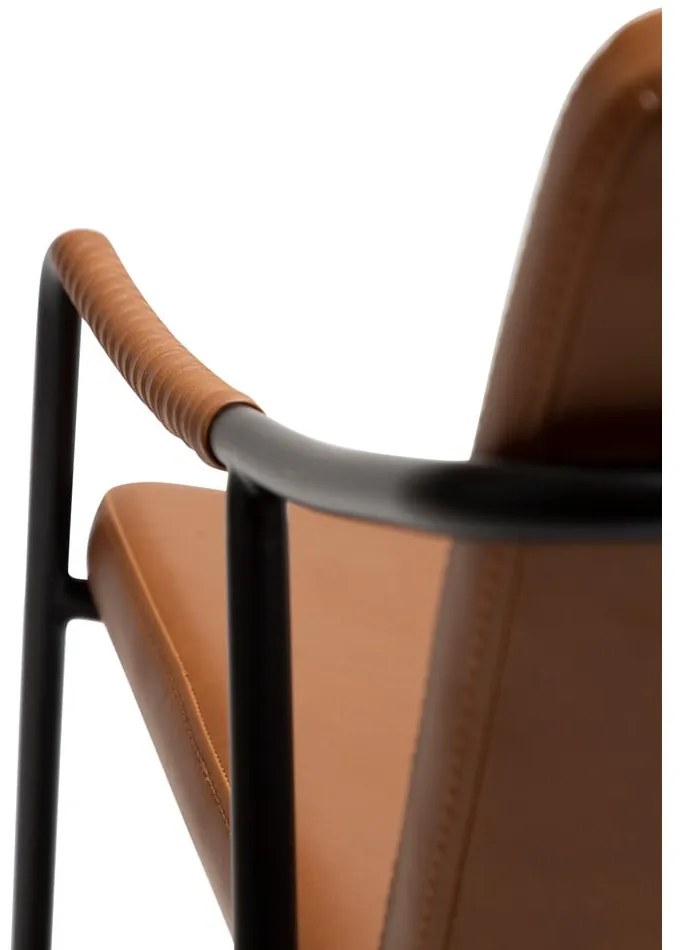 Fotoliu maro cu tapițerie din imitație de piele Boto – DAN-FORM Denmark