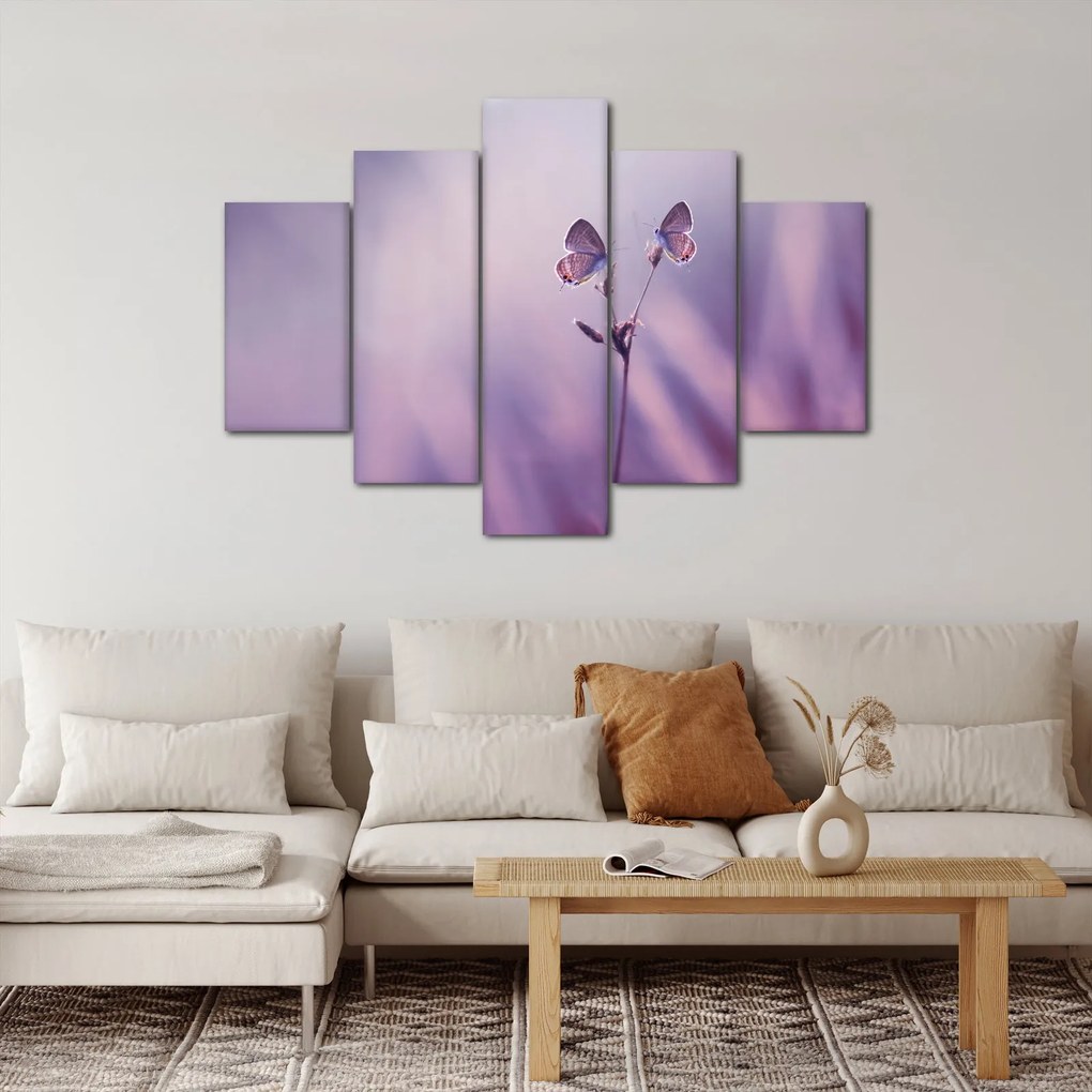 Tablou - Fluturi mov (150x105 cm)