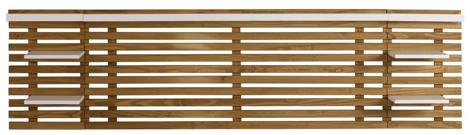 Tăblie de pat albă/în culoare naturală din lemn masiv de pin 240x62 cm Nidra – Marckeric