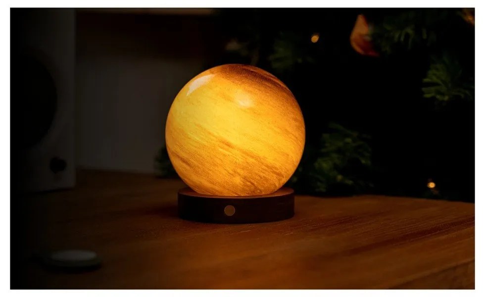 Decorațiune luminoasă maro închis cu USB ø 12 cm Sand Storm – Gingko